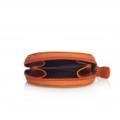 Portofel din piele naturala, pentru monede, DiAmanti Bilbo Arancio 4098